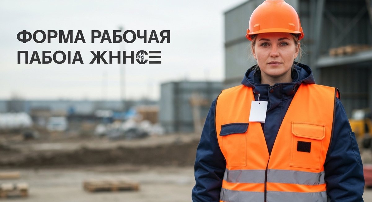Женщина-строитель в сигнальном жилете повышенной видимости на стройке
